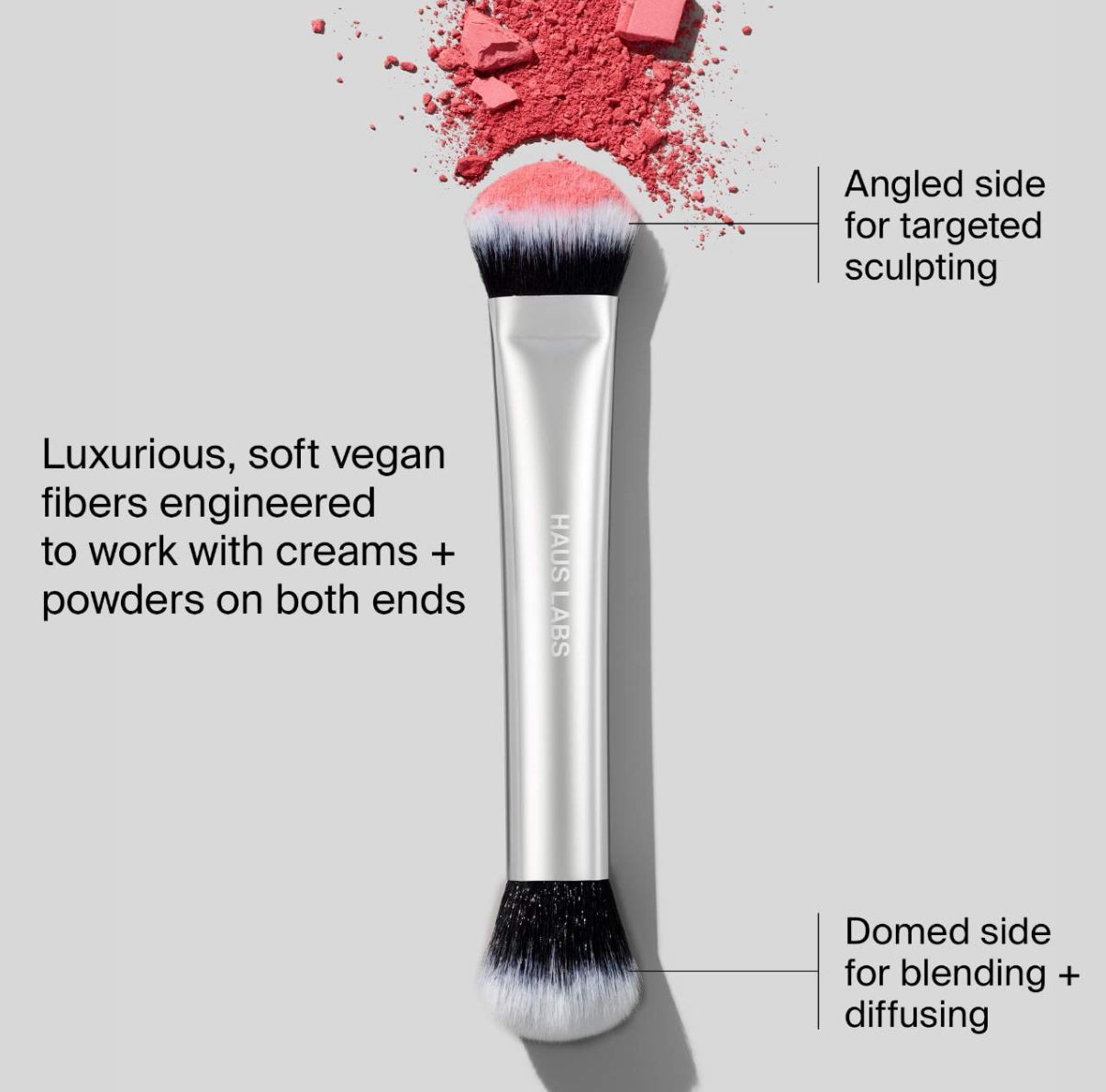 Haus labs Dual end multi-purpose brush