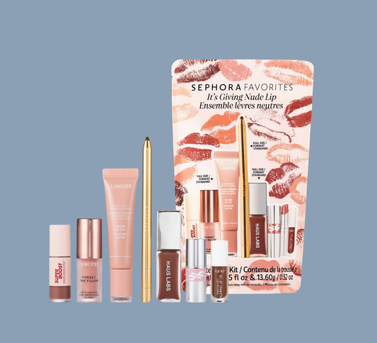 SEPHORA FAVORITES It's Giving Nude Lip Makeup Value Set.